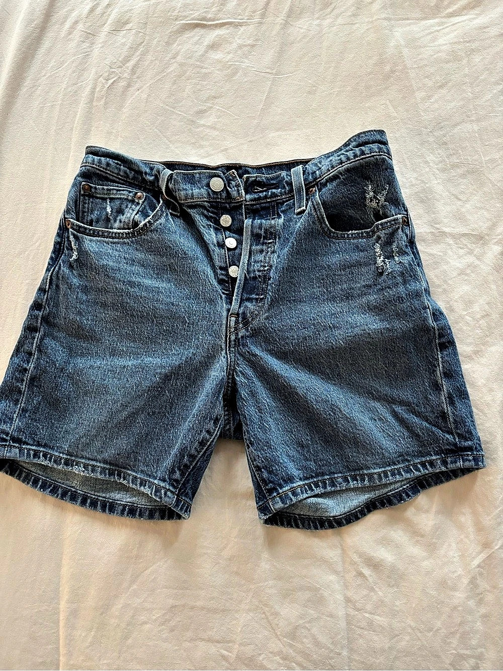 Levi's 501 Denim Jean Shorts Waist 28 Blue